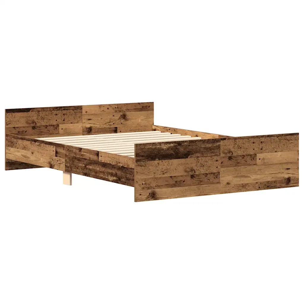 Letto matrimoniale | Letto per adulti | Giroletto senza Materasso Legno Antico 150x200cm in Truciolato - Image 4