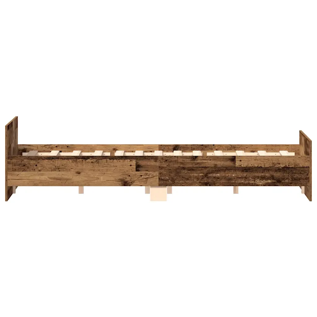 Letto matrimoniale | Letto per adulti | Giroletto senza Materasso Legno Antico 150x200cm in Truciolato - Image 7