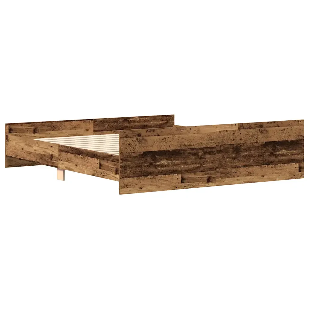 Letto matrimoniale | Letto per adulti | Giroletto senza Materasso Legno Antico 160x200 cm in Truciolato - Image 6