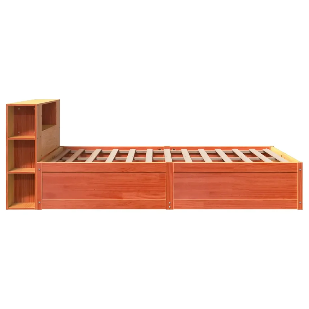 Letto matrimoniale | Letto per adulti | Giroletto senza Materasso Marrone Cera 140x200cm Massello Pino - Image 6