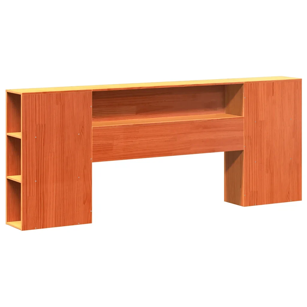 Letto matrimoniale | Letto per adulti | Giroletto senza Materasso Marrone Cera 200x200 cm Legno di Pino - Image 6