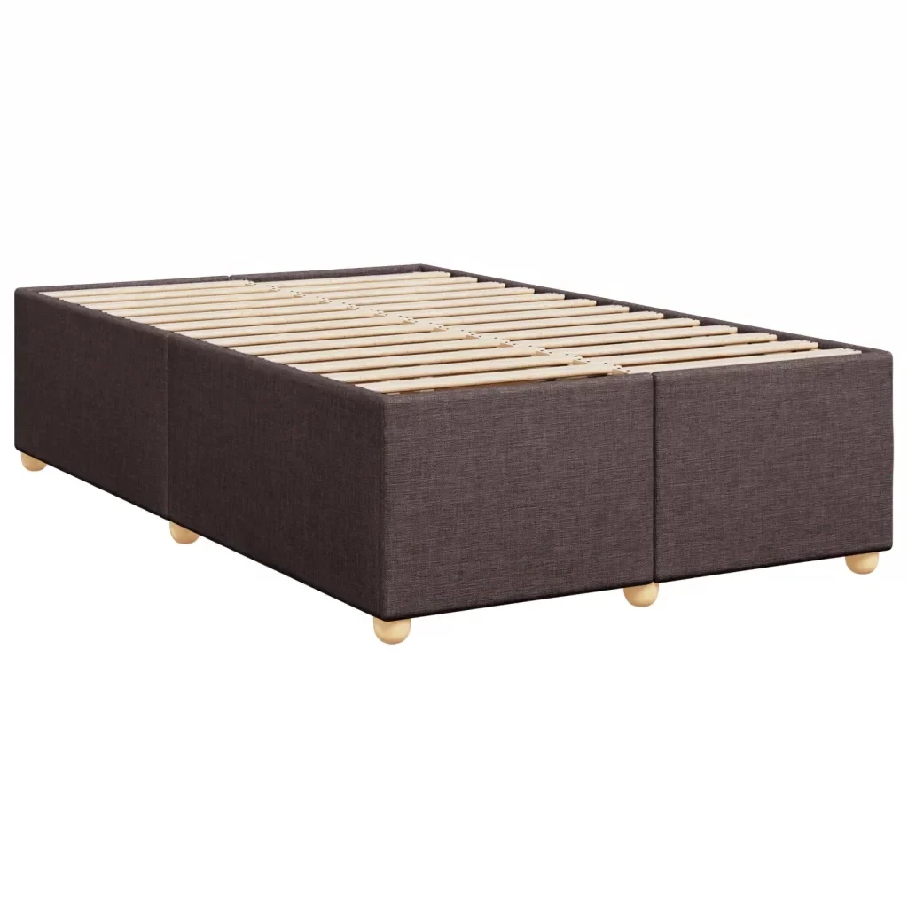Letto matrimoniale | Letto per adulti | Giroletto senza Materasso Marrone Scuro 120x200 cm Tessuto - Image 3