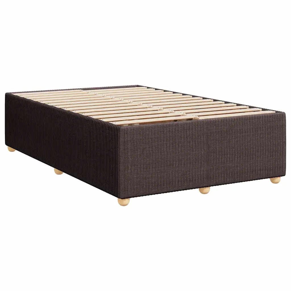 Letto matrimoniale | Letto per adulti | Giroletto senza Materasso Marrone Scuro 120x200 cm Tessuto - Image 3