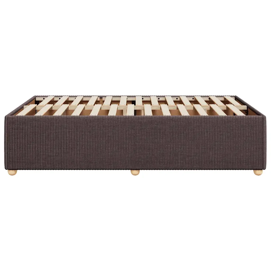 Letto matrimoniale | Letto per adulti | Giroletto senza Materasso Marrone Scuro 120x200 cm Tessuto - Image 5