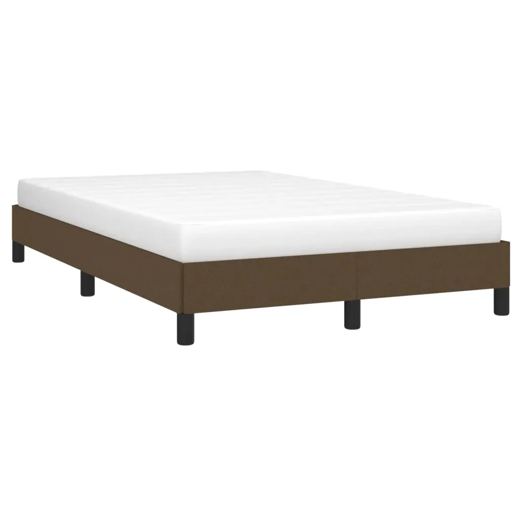 Letto matrimoniale | Letto per adulti | Giroletto senza Materasso Marrone Scuro 120x200 cm Tessuto - Image 3