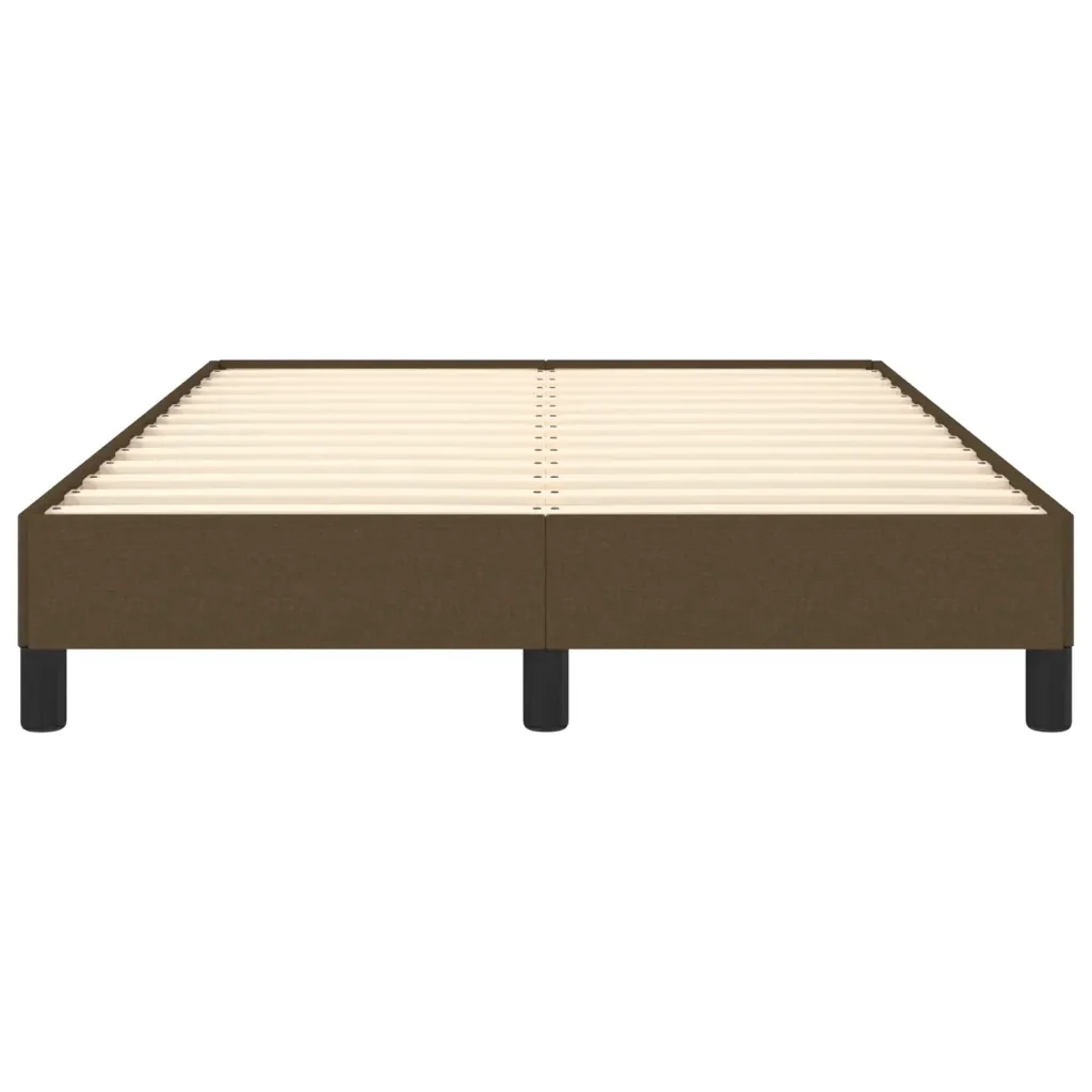 Letto matrimoniale | Letto per adulti | Giroletto senza Materasso Marrone Scuro 120x200 cm Tessuto - Image 5