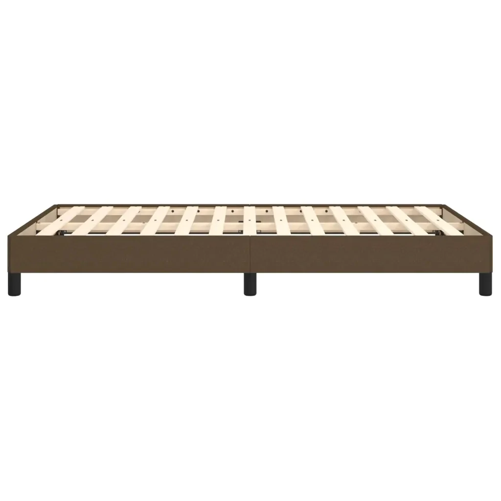 Letto matrimoniale | Letto per adulti | Giroletto senza Materasso Marrone Scuro 120x200 cm Tessuto - Image 6