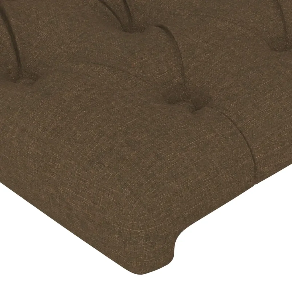Letto matrimoniale | Letto per adulti | Giroletto senza Materasso Marrone Scuro 120x200 cm Tessuto - Image 10