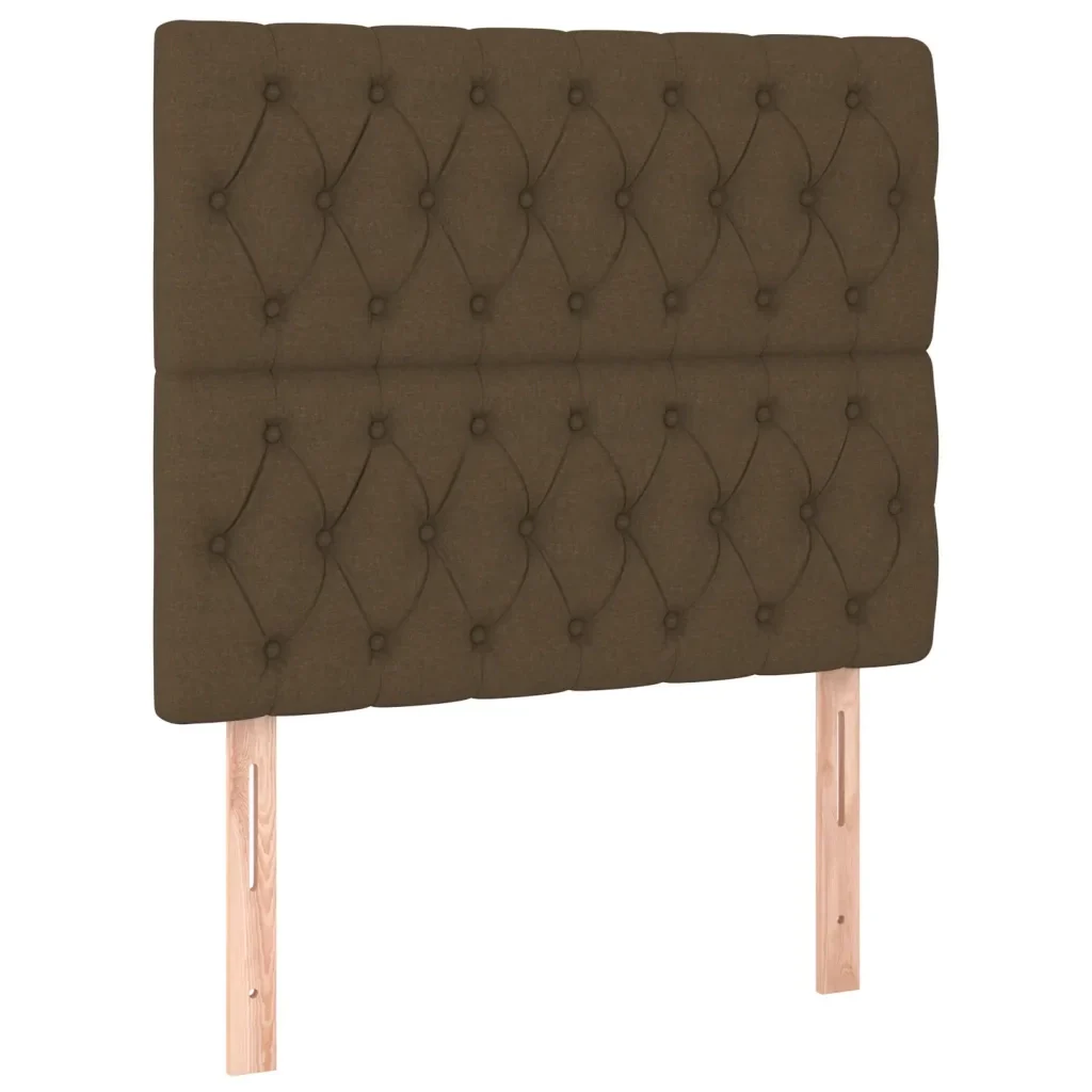 Letto matrimoniale | Letto per adulti | Giroletto senza Materasso Marrone Scuro 120x200 cm Tessuto - Image 9