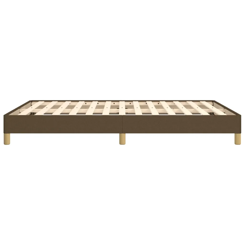 Letto matrimoniale | Letto per adulti | Giroletto senza Materasso Marrone Scuro 140x190 cm Tessuto - Image 6