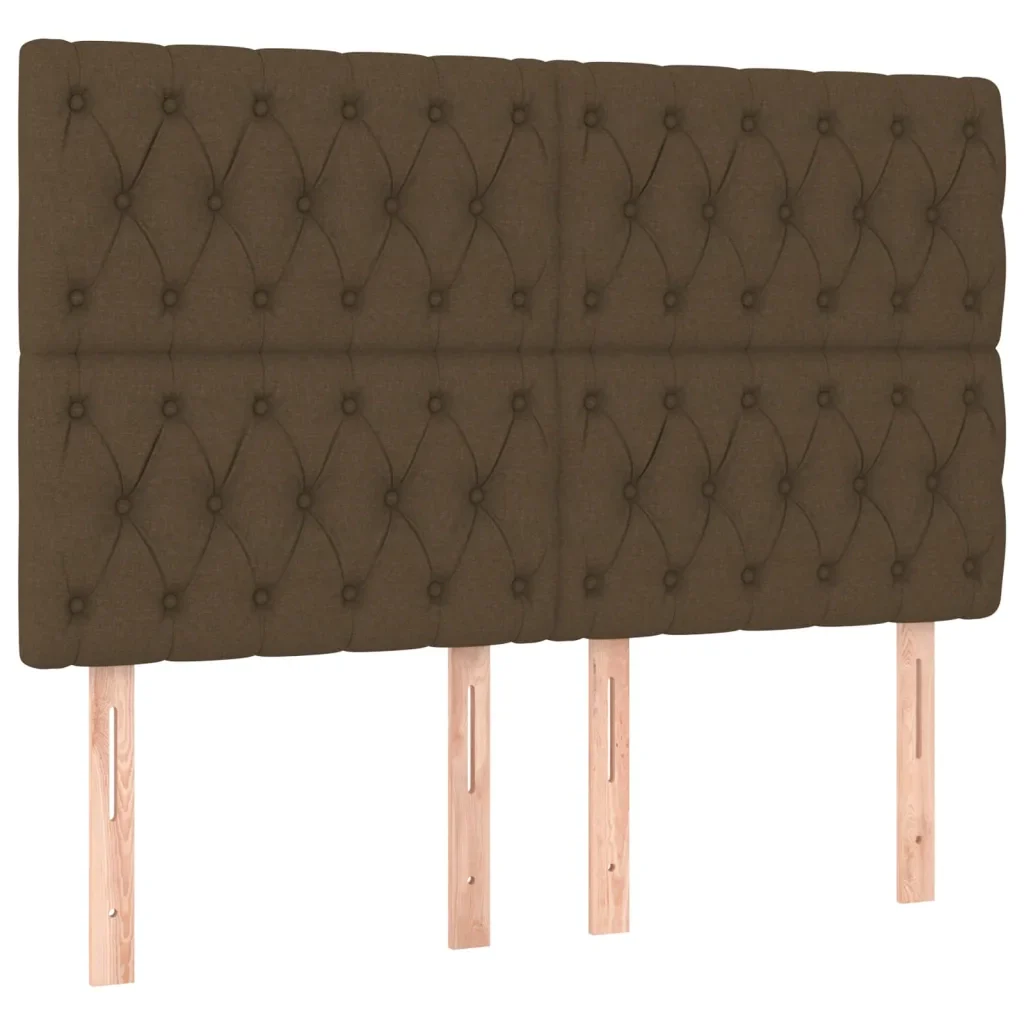 Letto matrimoniale | Letto per adulti | Giroletto senza Materasso Marrone Scuro 140x190 cm Tessuto - Image 9