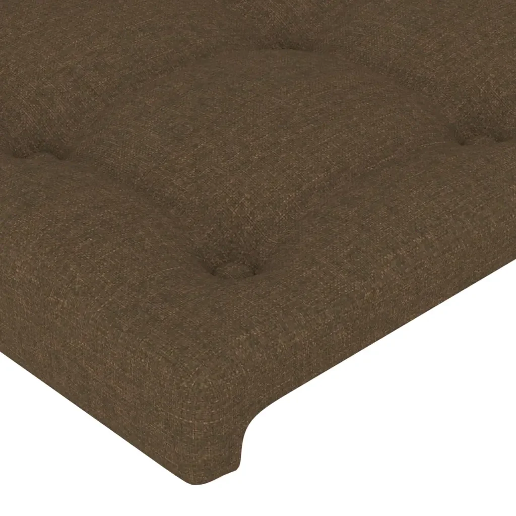 Letto matrimoniale | Letto per adulti | Giroletto senza Materasso Marrone Scuro 140x190 cm Tessuto - Image 10