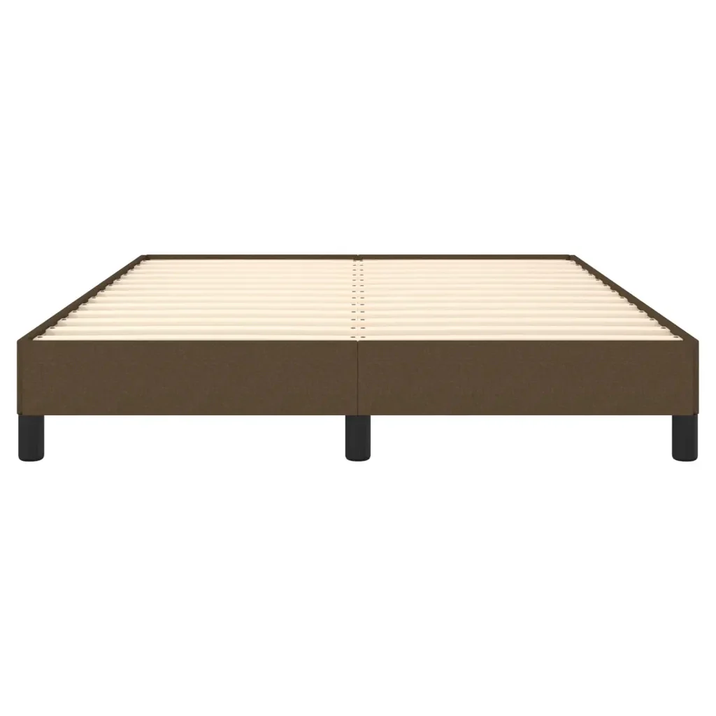 Letto matrimoniale | Letto per adulti | Giroletto senza Materasso Marrone Scuro 140x200 cm Tessuto - Image 5