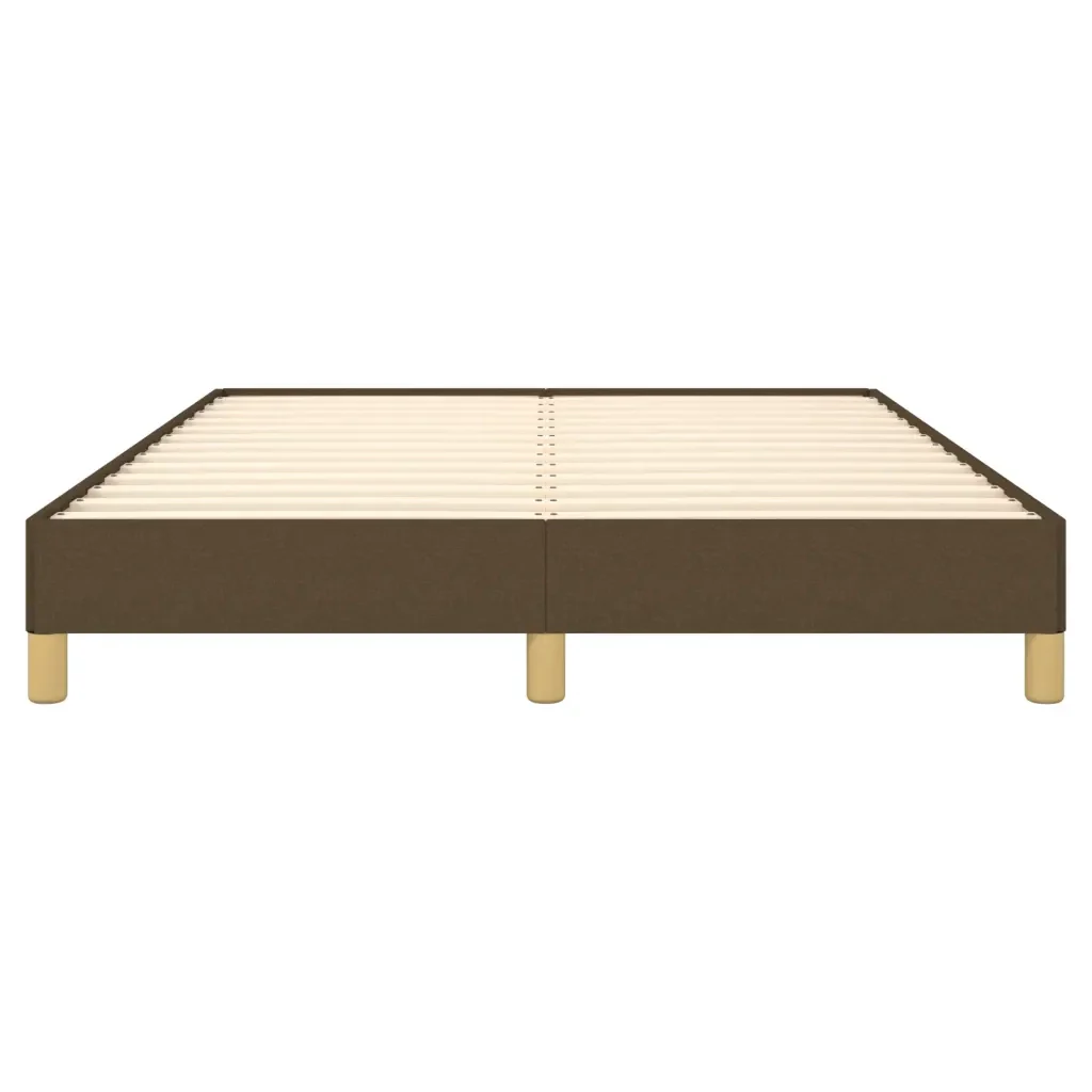Letto matrimoniale | Letto per adulti | Giroletto senza Materasso Marrone Scuro 140x200 cm Tessuto - Image 5