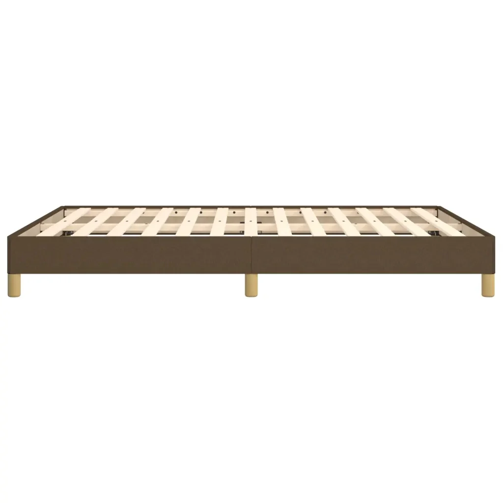 Letto matrimoniale | Letto per adulti | Giroletto senza Materasso Marrone Scuro 140x200 cm Tessuto - Image 6