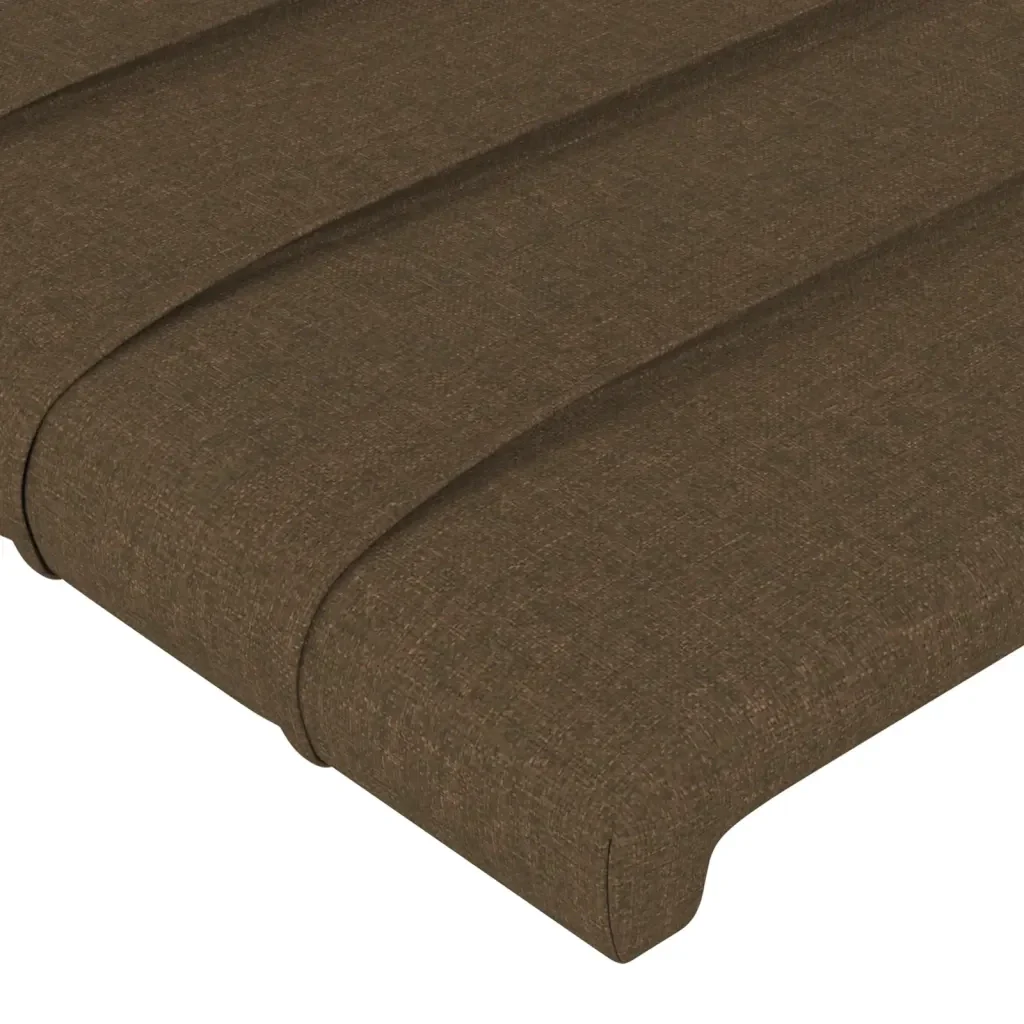 Letto matrimoniale | Letto per adulti | Giroletto senza Materasso Marrone Scuro 140x200 cm Tessuto - Image 10