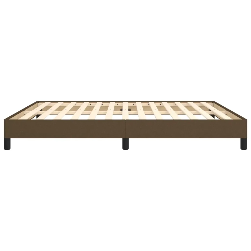 Letto matrimoniale | Letto per adulti | Giroletto senza Materasso Marrone Scuro 160x200 cm Tessuto - Image 6