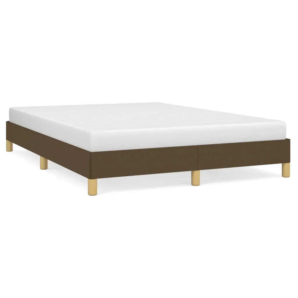 Letto matrimoniale | Letto per adulti | Giroletto senza Materasso Marrone Scuro 160x200 cm Tessuto