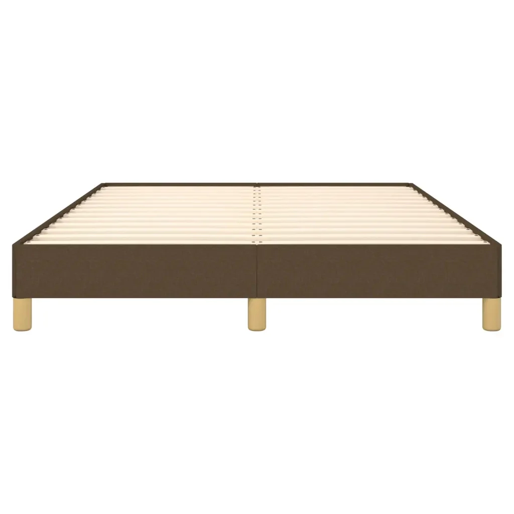 Letto matrimoniale | Letto per adulti | Giroletto senza Materasso Marrone Scuro 160x200 cm Tessuto - Image 5