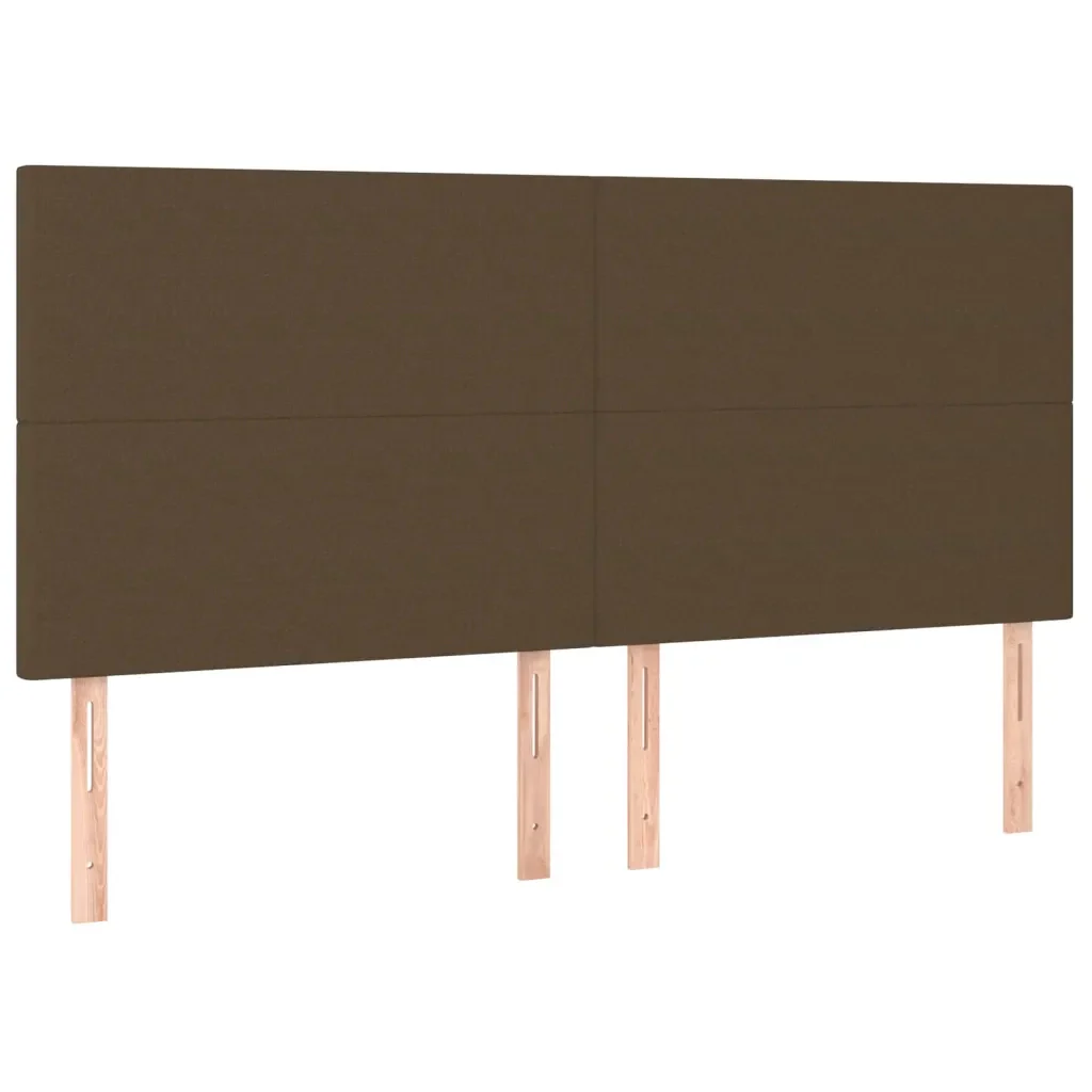 Letto matrimoniale | Letto per adulti | Giroletto senza Materasso Marrone Scuro 160x200 cm Tessuto - Image 9