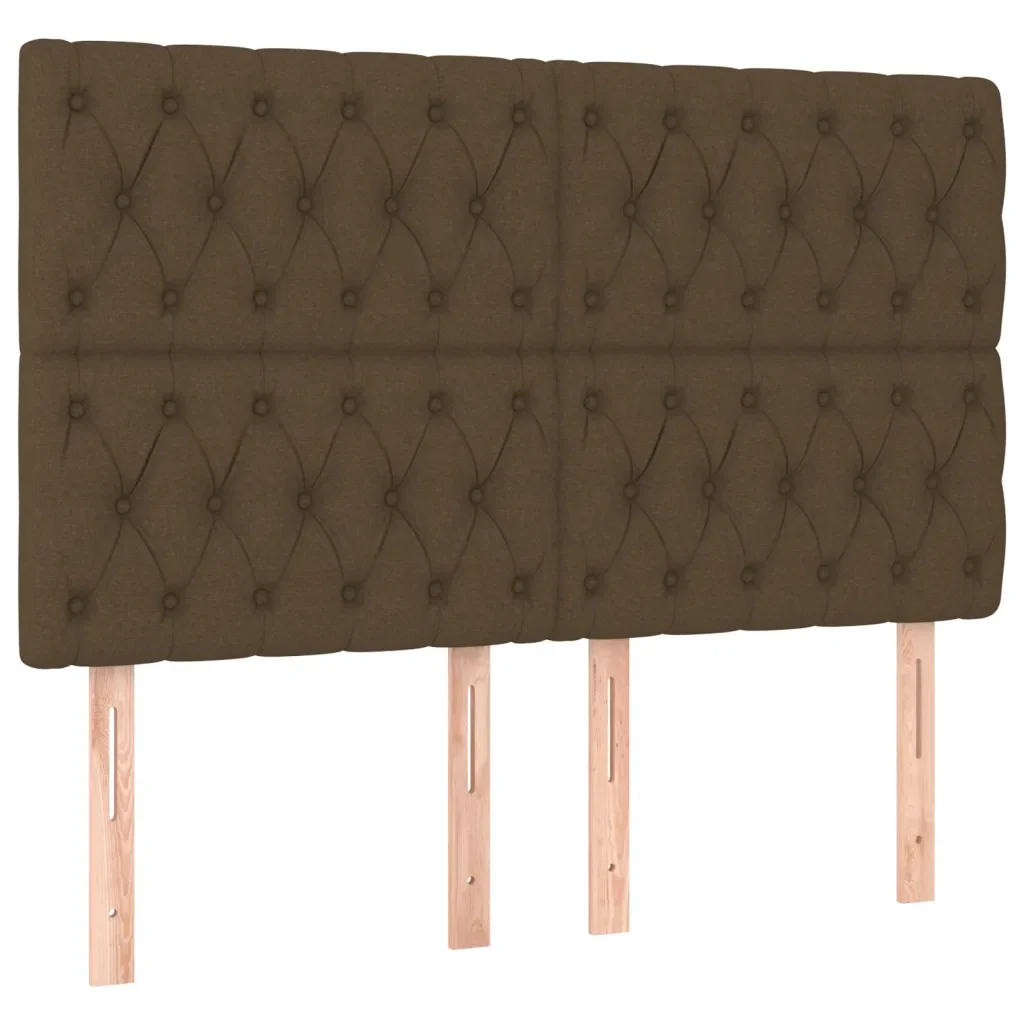 Letto matrimoniale | Letto per adulti | Giroletto senza Materasso Marrone Scuro 160x200 cm Tessuto - Image 9