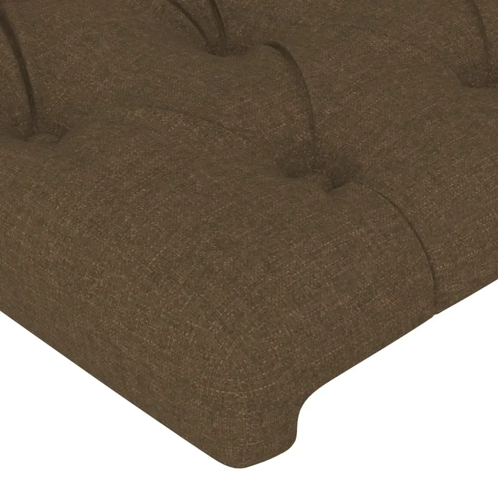 Letto matrimoniale | Letto per adulti | Giroletto senza Materasso Marrone Scuro 180x200 cm Tessuto - Image 10