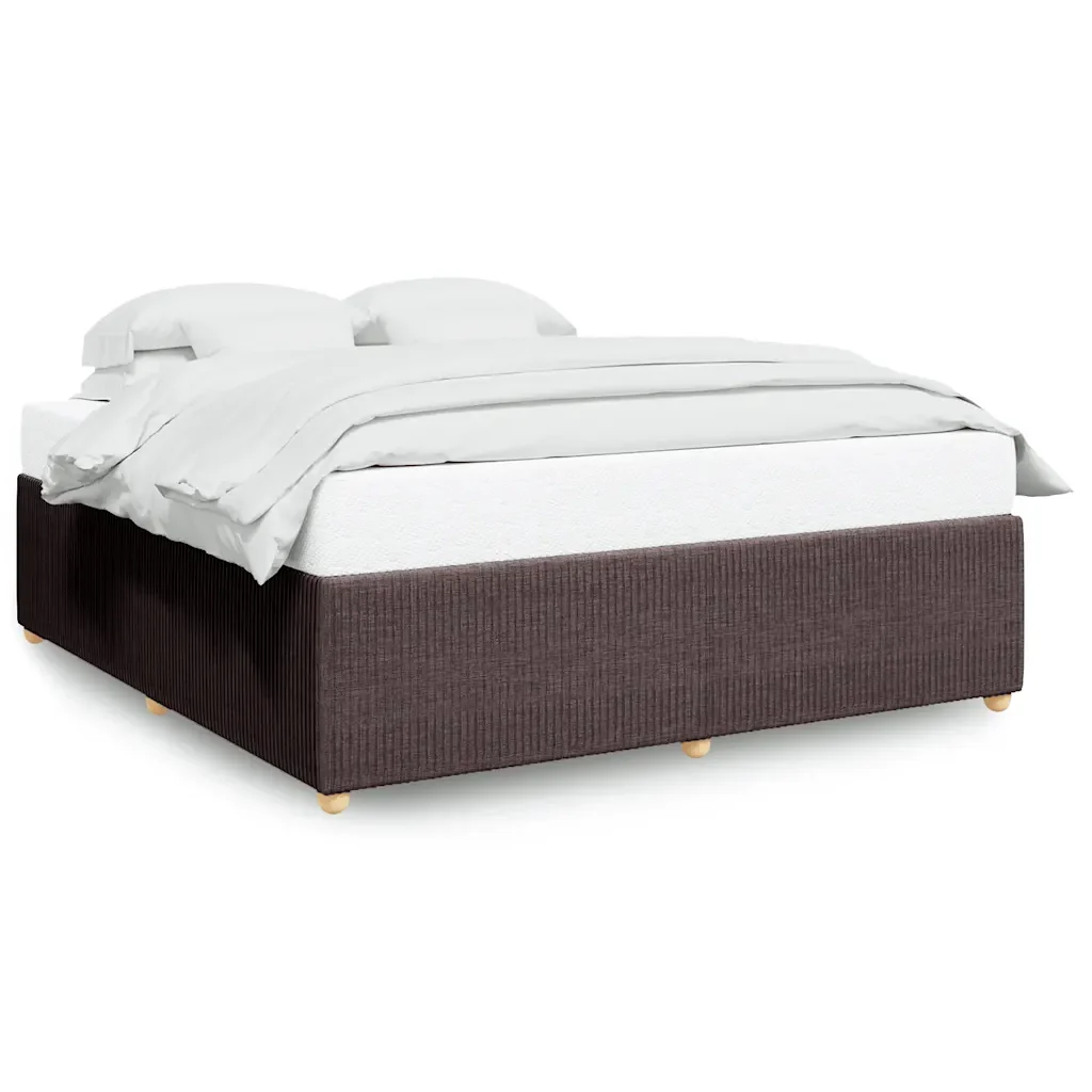 Letto matrimoniale | Letto per adulti | Giroletto senza Materasso Marrone Scuro 180x200 cm Tessuto