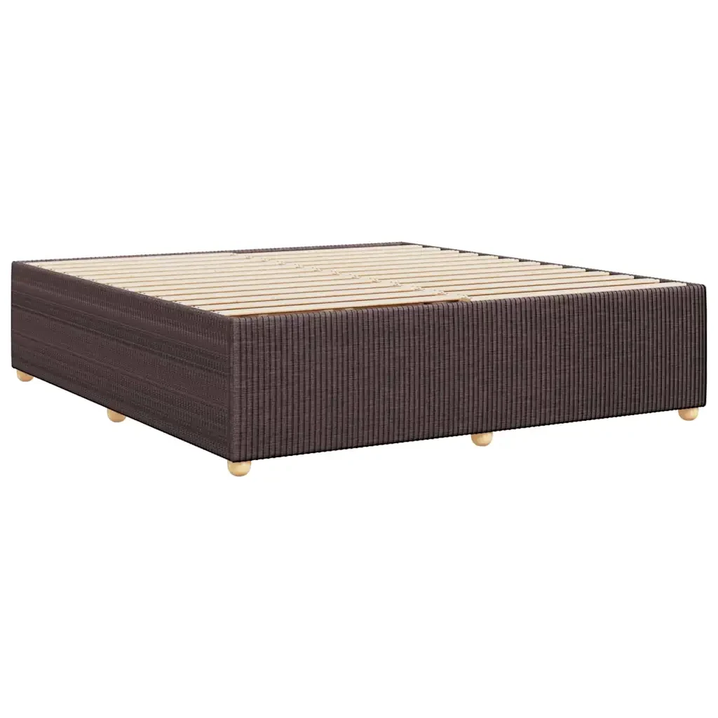 Letto matrimoniale | Letto per adulti | Giroletto senza Materasso Marrone Scuro 180x200 cm Tessuto - Image 6