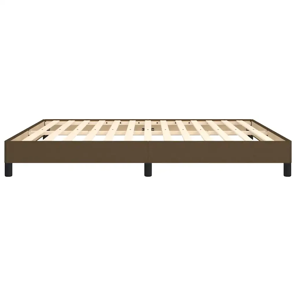 Letto matrimoniale | Letto per adulti | Giroletto senza Materasso Marrone Scuro 180x200 cm Tessuto - Image 6