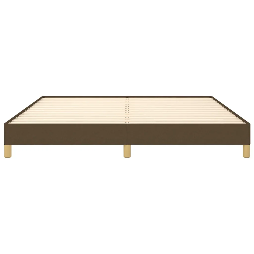 Letto matrimoniale | Letto per adulti | Giroletto senza Materasso Marrone Scuro 180x200 cm Tessuto - Image 5