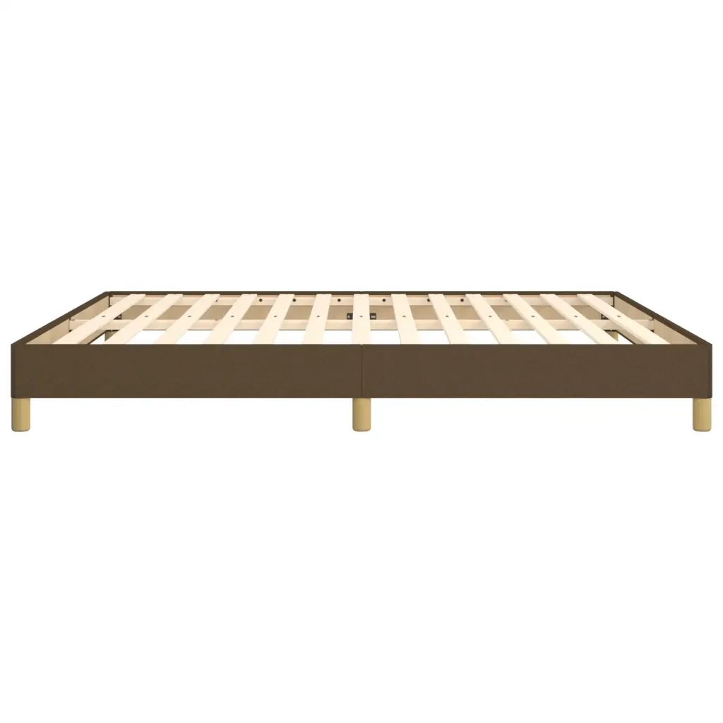 Letto matrimoniale | Letto per adulti | Giroletto senza Materasso Marrone Scuro 180x200 cm Tessuto - Image 6