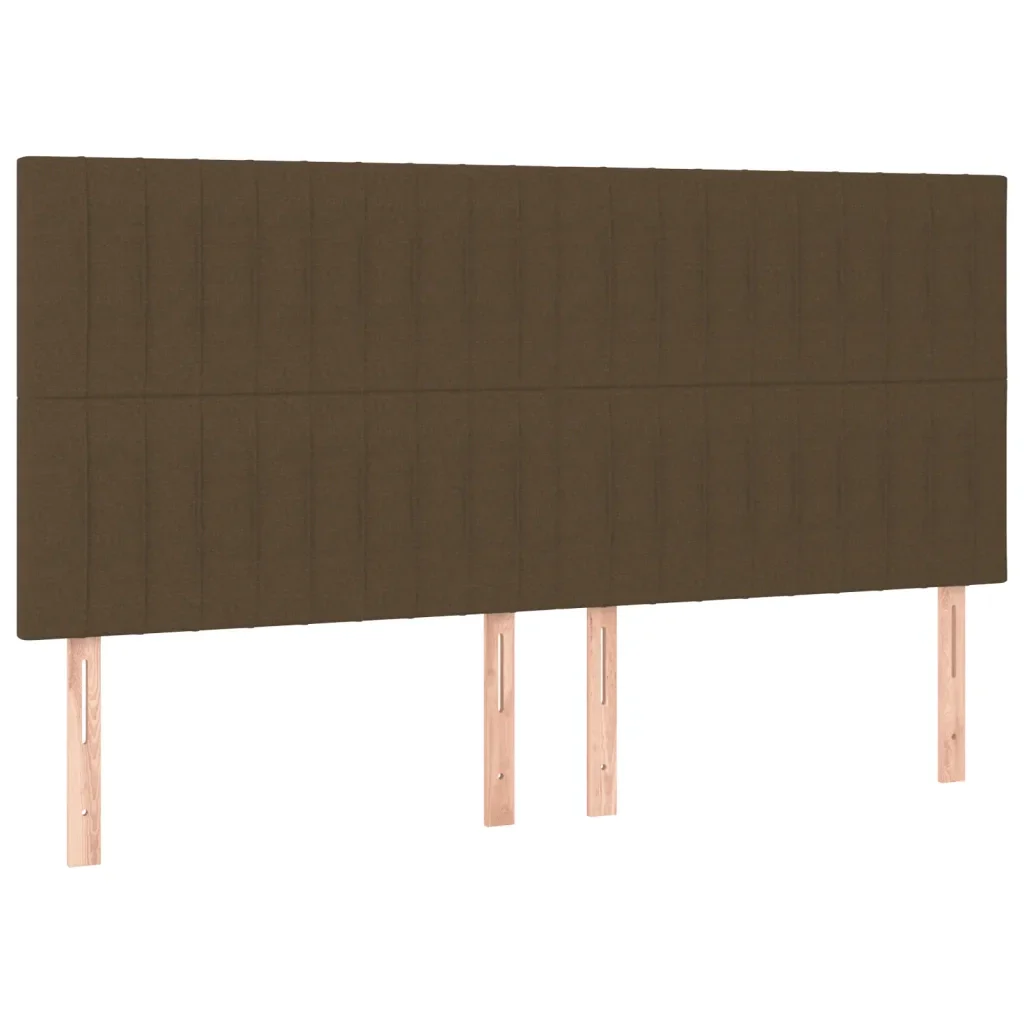 Letto matrimoniale | Letto per adulti | Giroletto senza Materasso Marrone Scuro 200x200 cm in Tessuto - Image 8
