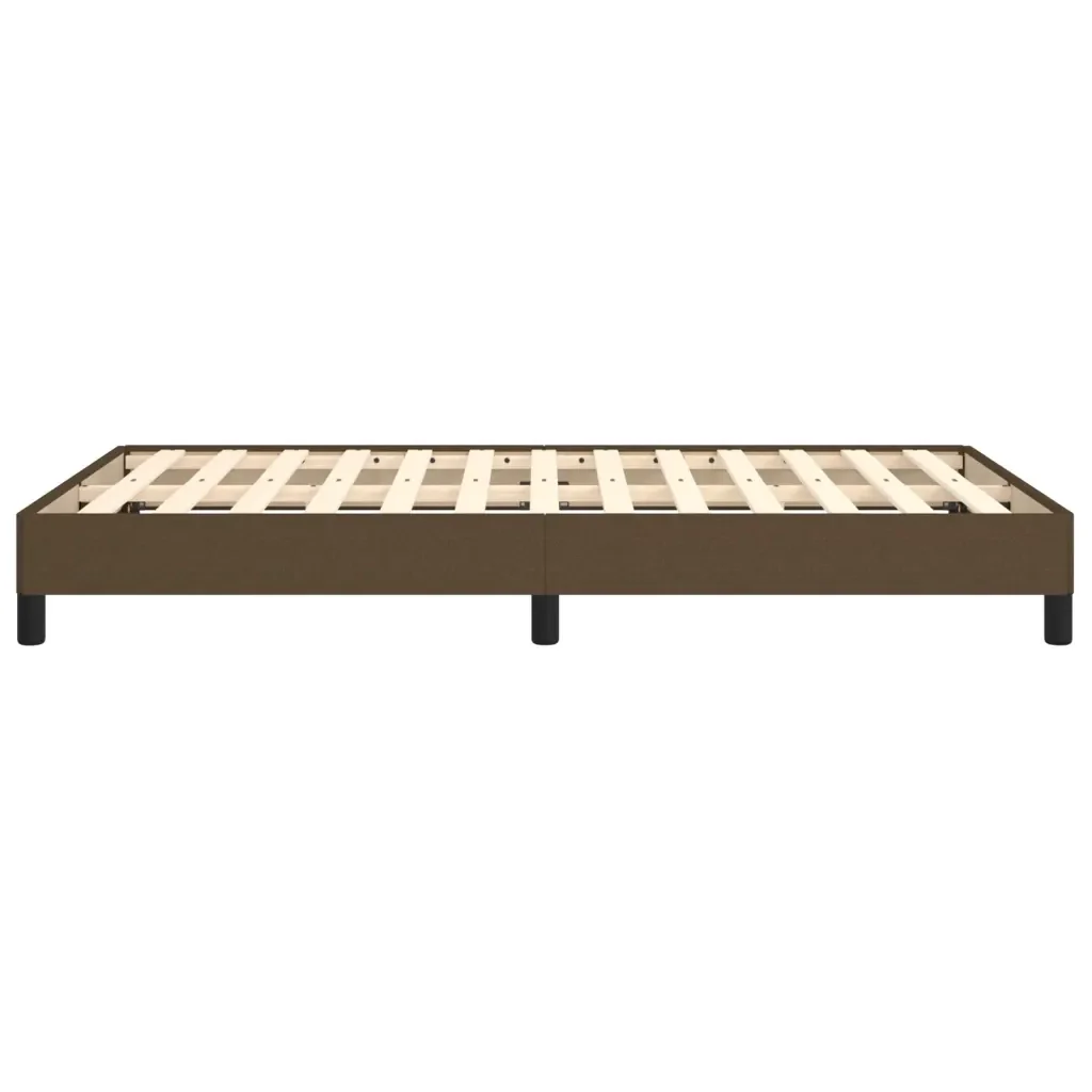 Letto matrimoniale | Letto per adulti | Giroletto senza Materasso Marrone Scuro 80x200 cm in Tessuto - Image 6