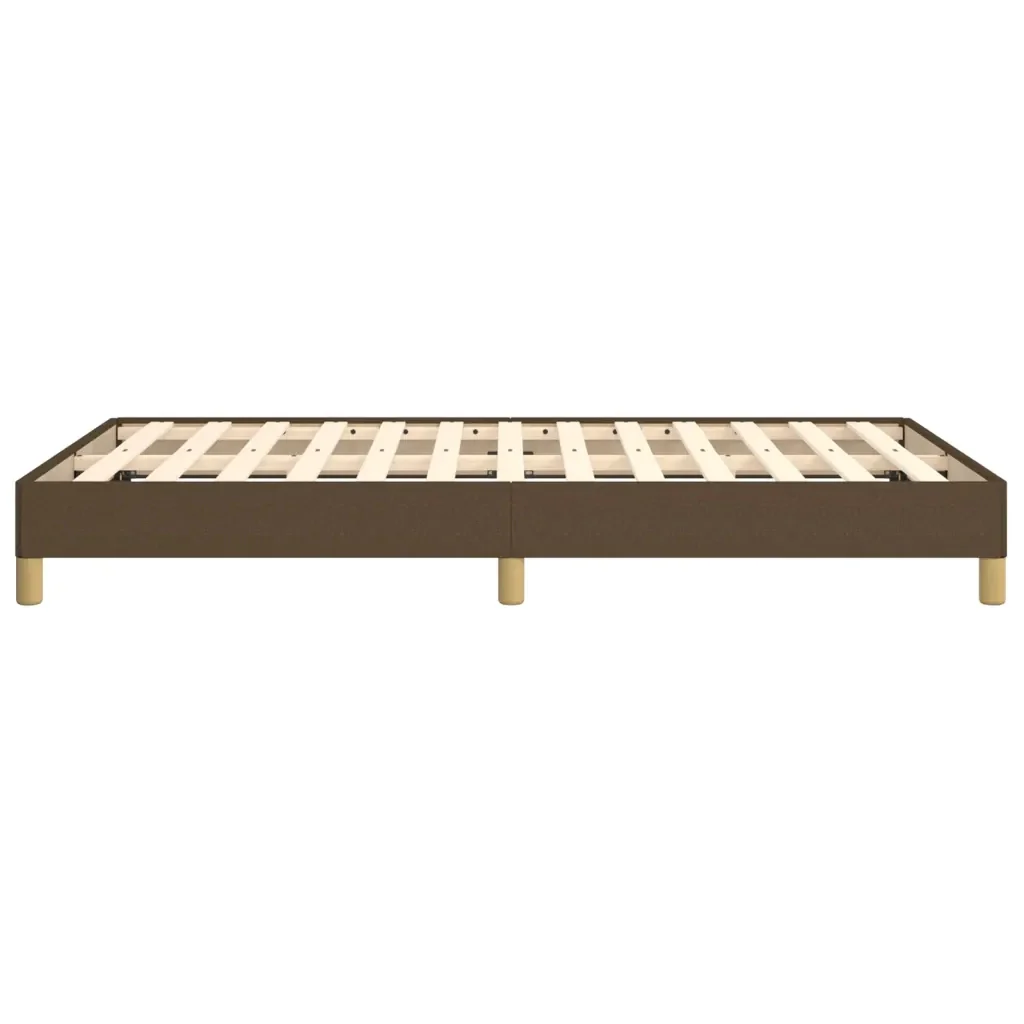 Letto matrimoniale | Letto per adulti | Giroletto senza Materasso Marrone Scuro 80x200 cm in Tessuto - Image 6