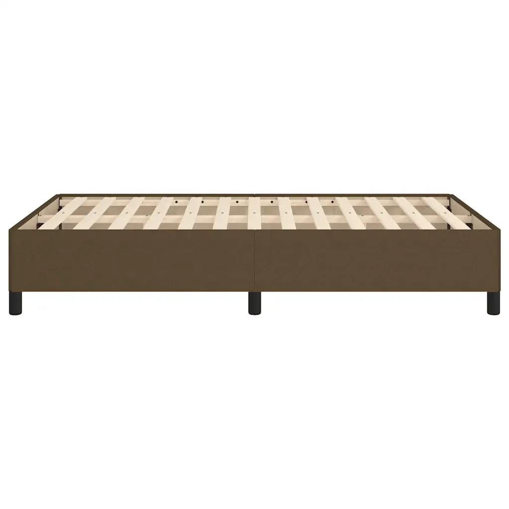 Letto matrimoniale | Letto per adulti | Giroletto senza Materasso Marrone Scuro 80x200 cm in Tessuto - Image 6