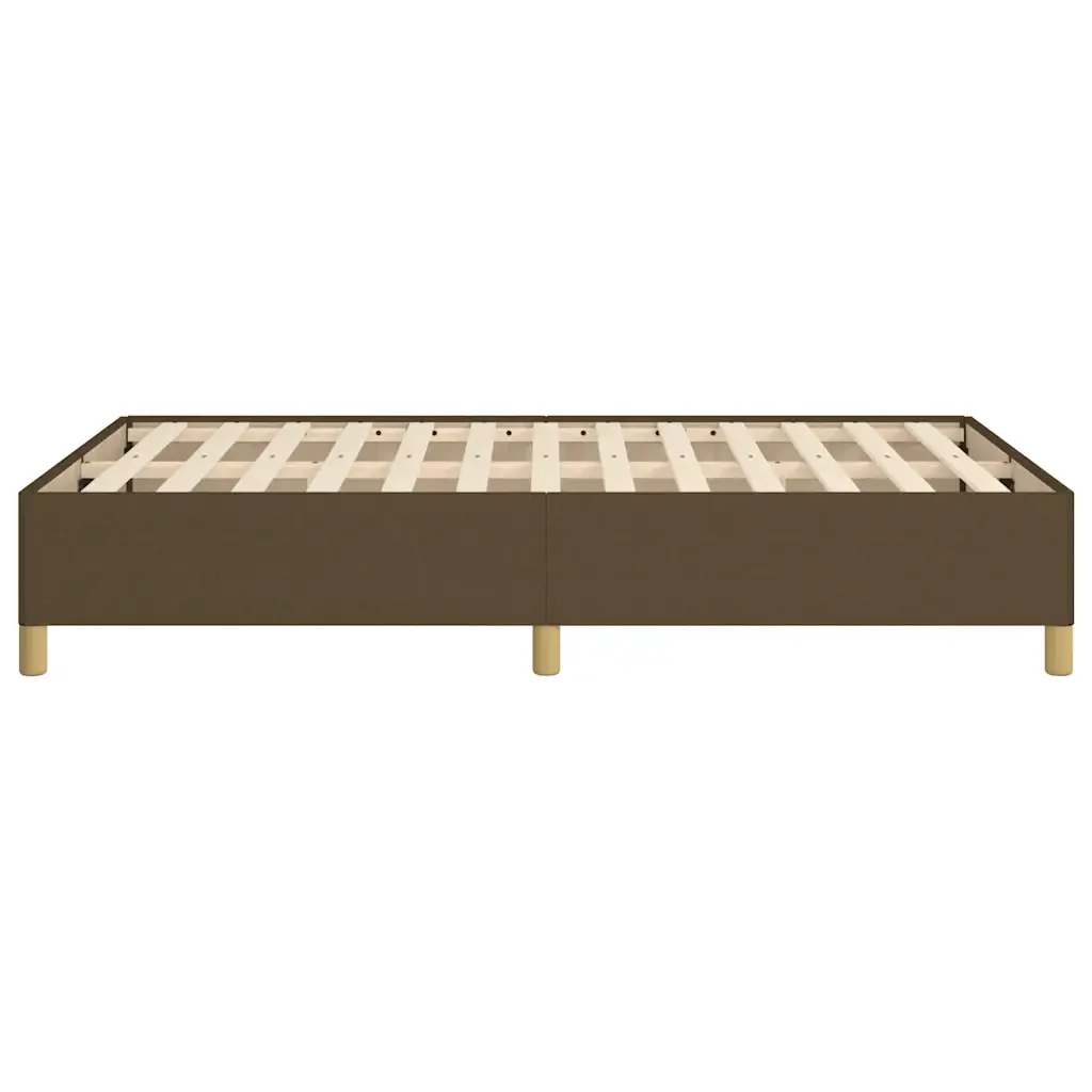 Letto matrimoniale | Letto per adulti | Giroletto senza Materasso Marrone Scuro 80x200 cm in Tessuto - Image 6