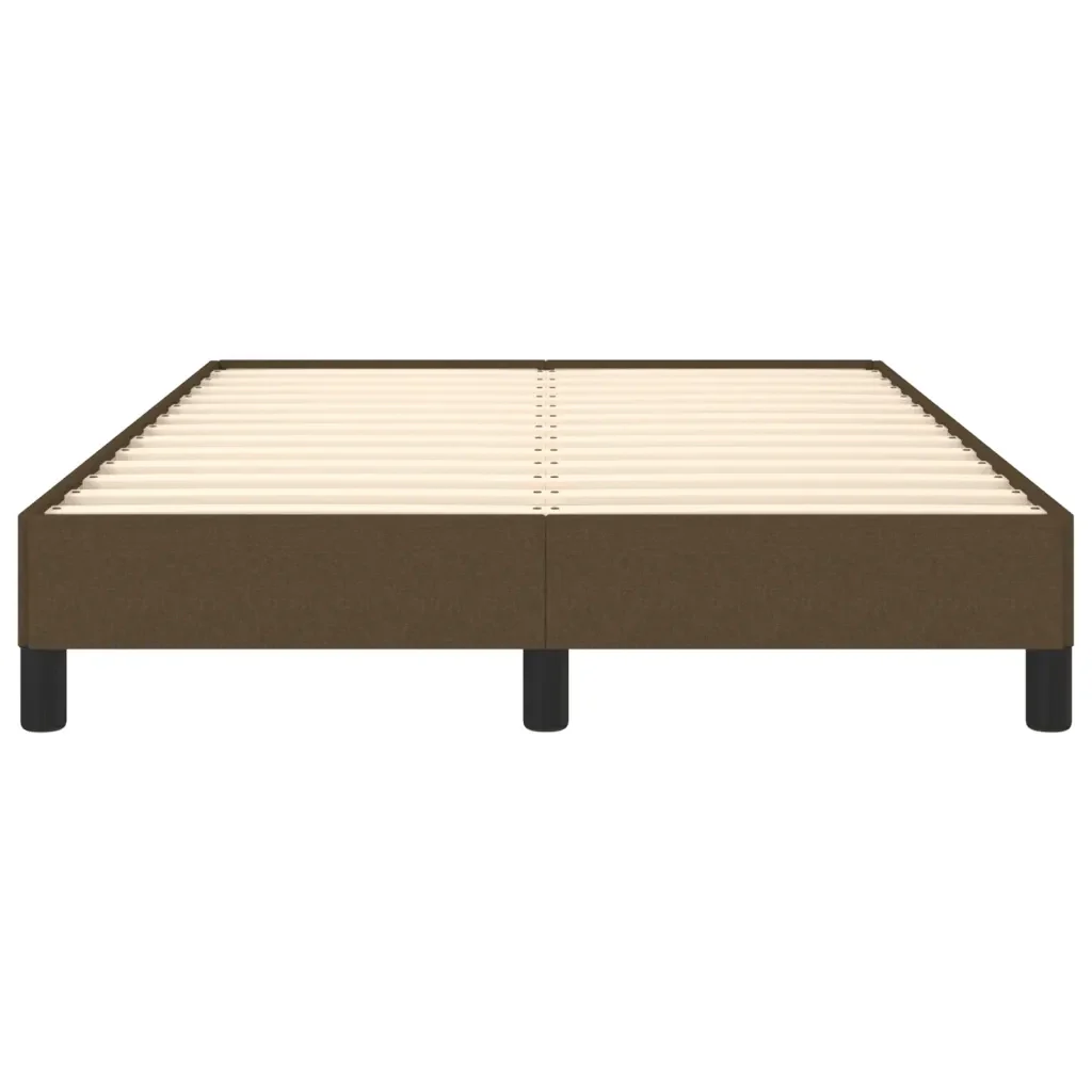 Letto matrimoniale | Letto per adulti | Giroletto senza Materasso Marrone Scuro 80x200 cm in Tessuto - Image 5