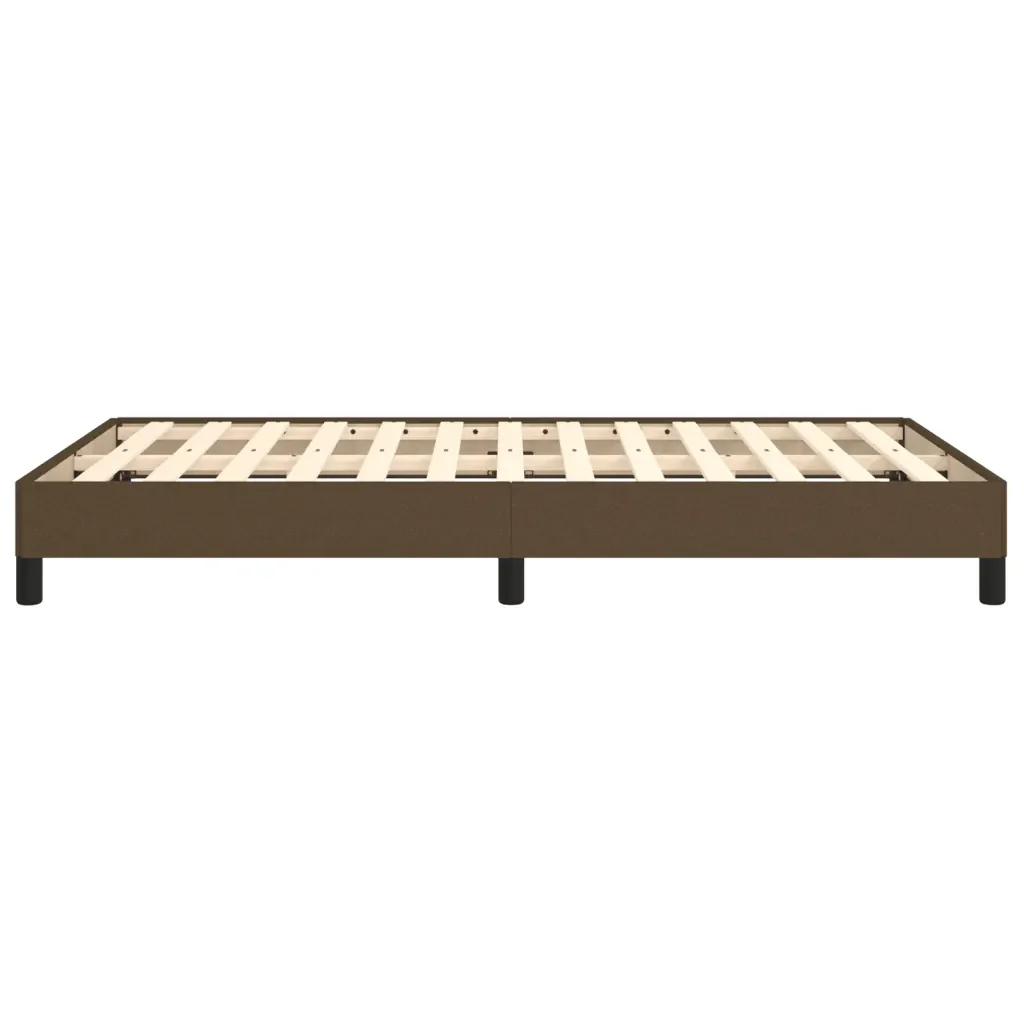 Letto matrimoniale | Letto per adulti | Giroletto senza Materasso Marrone Scuro 80x200 cm in Tessuto - Image 6