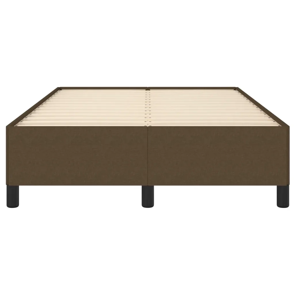 Letto matrimoniale | Letto per adulti | Giroletto senza Materasso Marrone Scuro 80x200 cm in Tessuto - Image 5