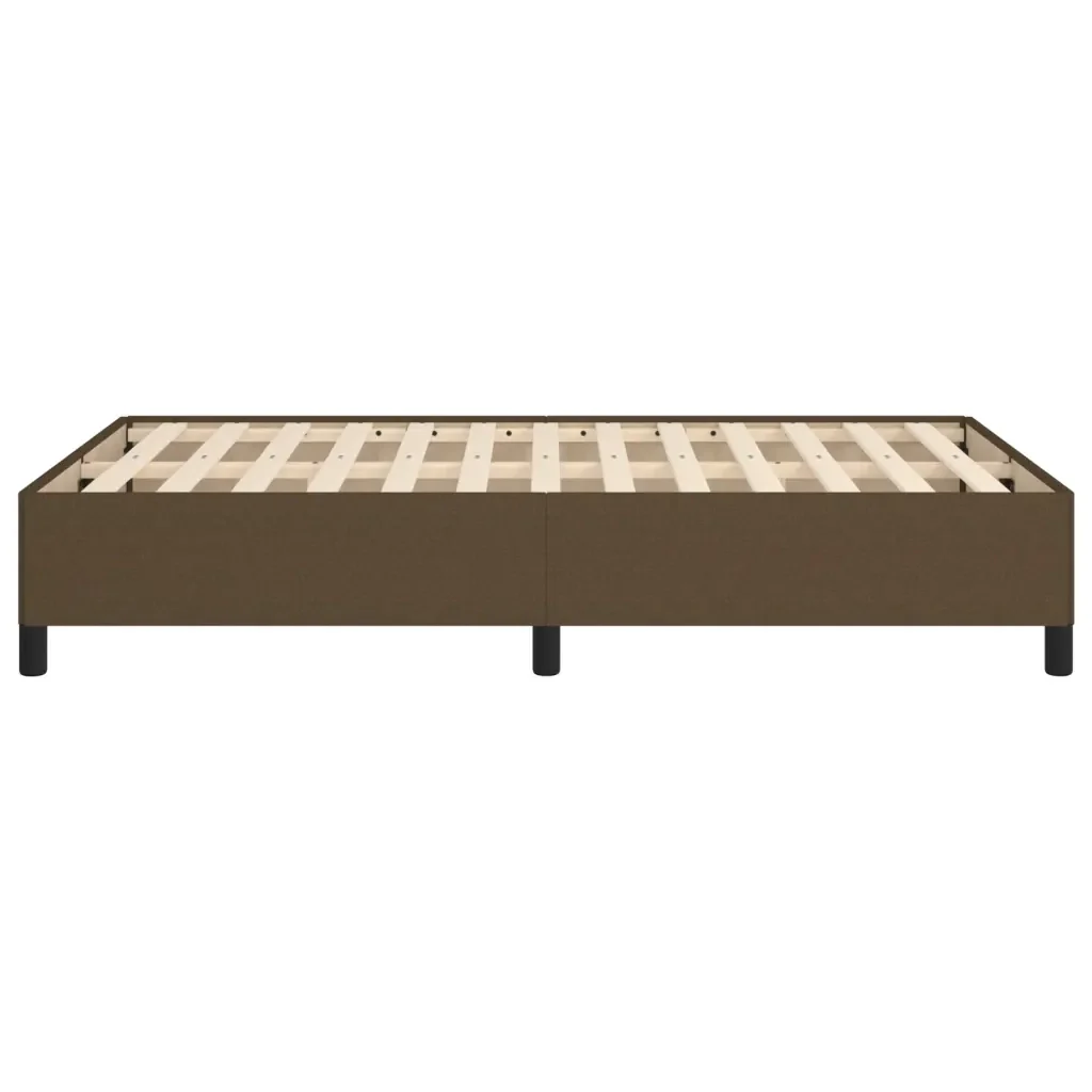 Letto matrimoniale | Letto per adulti | Giroletto senza Materasso Marrone Scuro 80x200 cm in Tessuto - Image 6