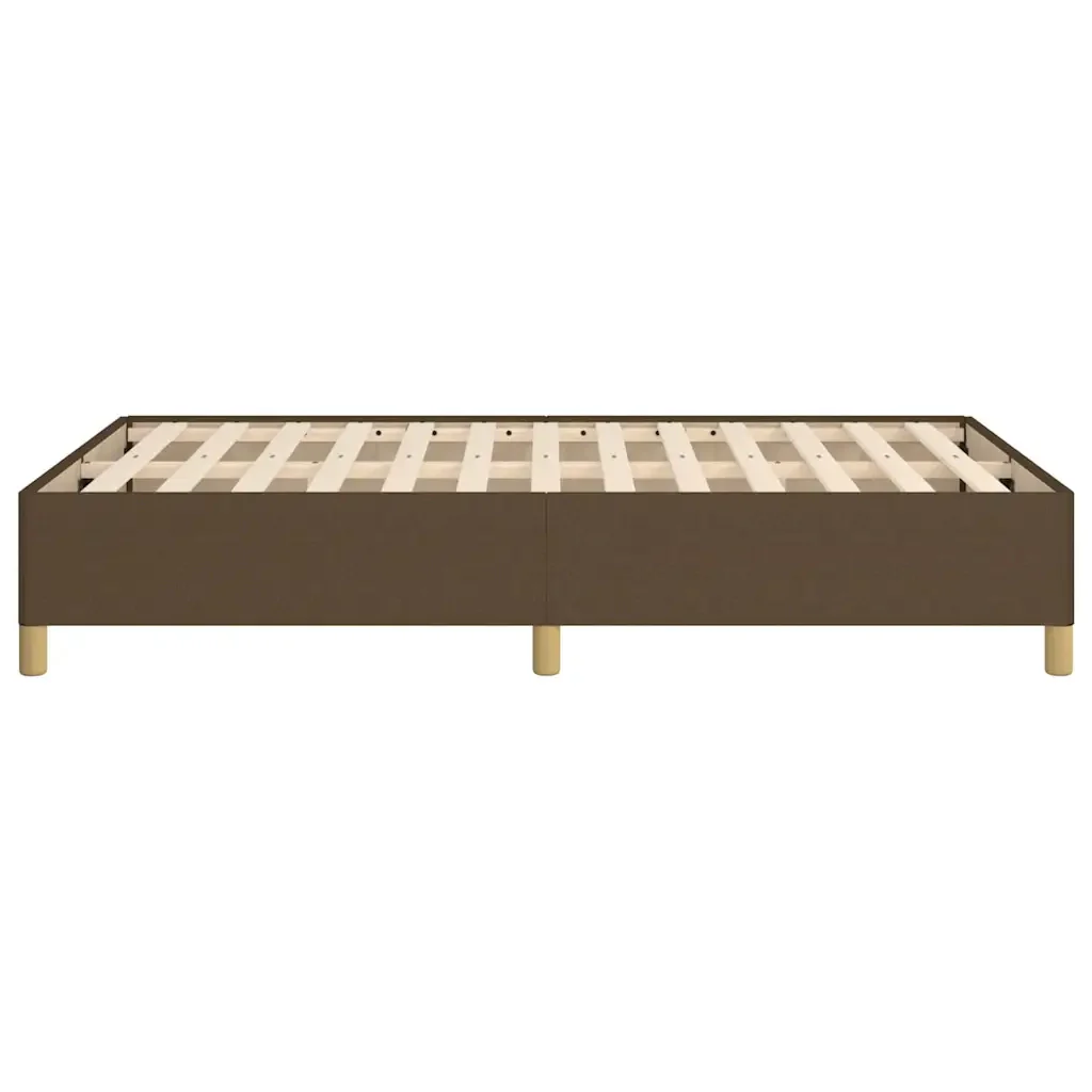 Letto matrimoniale | Letto per adulti | Giroletto senza Materasso Marrone Scuro 80x200 cm in Tessuto - Image 5