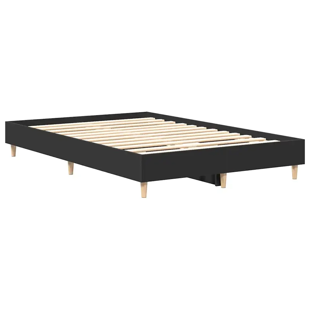 Letto matrimoniale | Letto per adulti | Giroletto senza Materasso Nero 120x190 cm in Legno Multistrato - Image 7