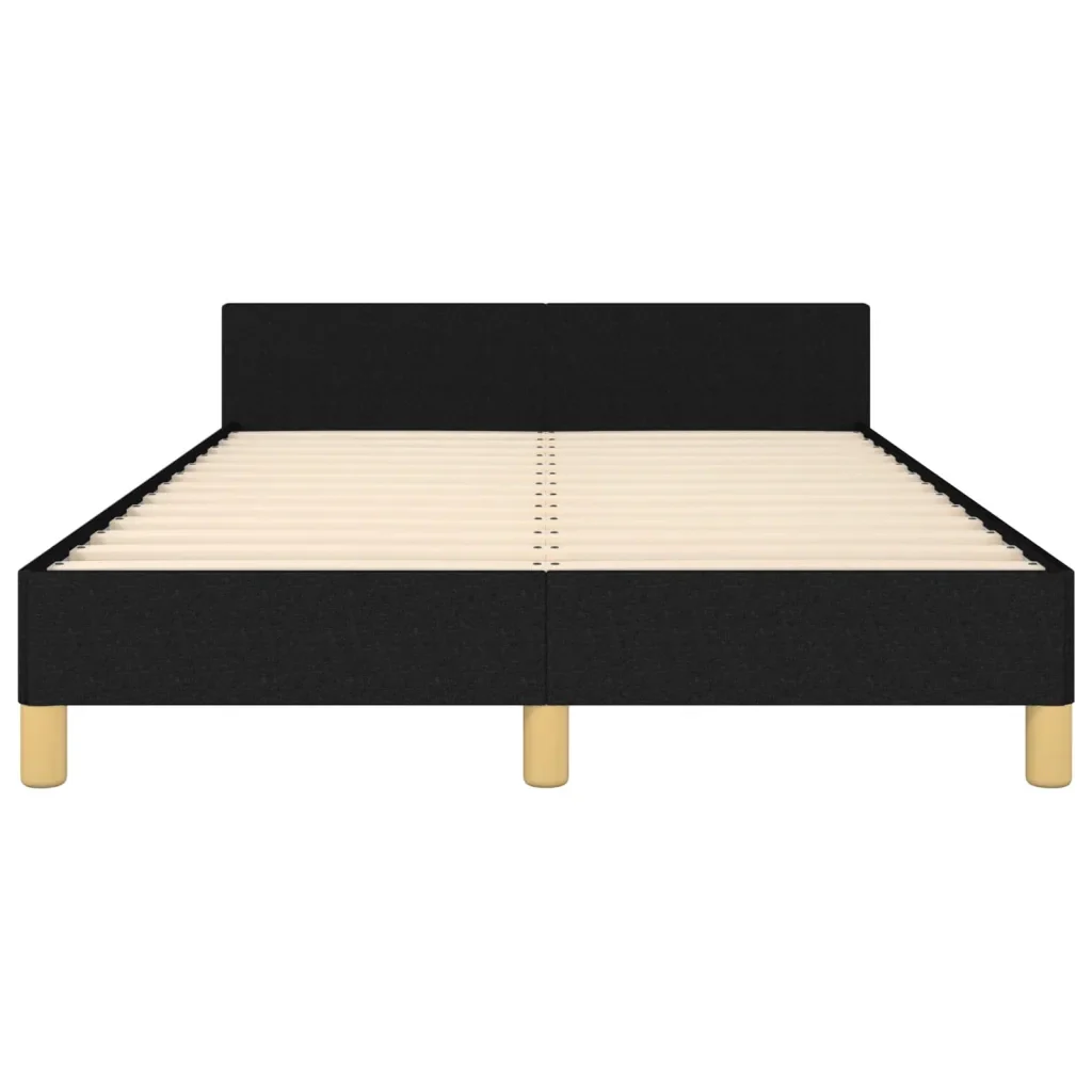 Letto matrimoniale | Letto per adulti | Giroletto senza Materasso Nero 120x190 cm in Tessuto - Image 6