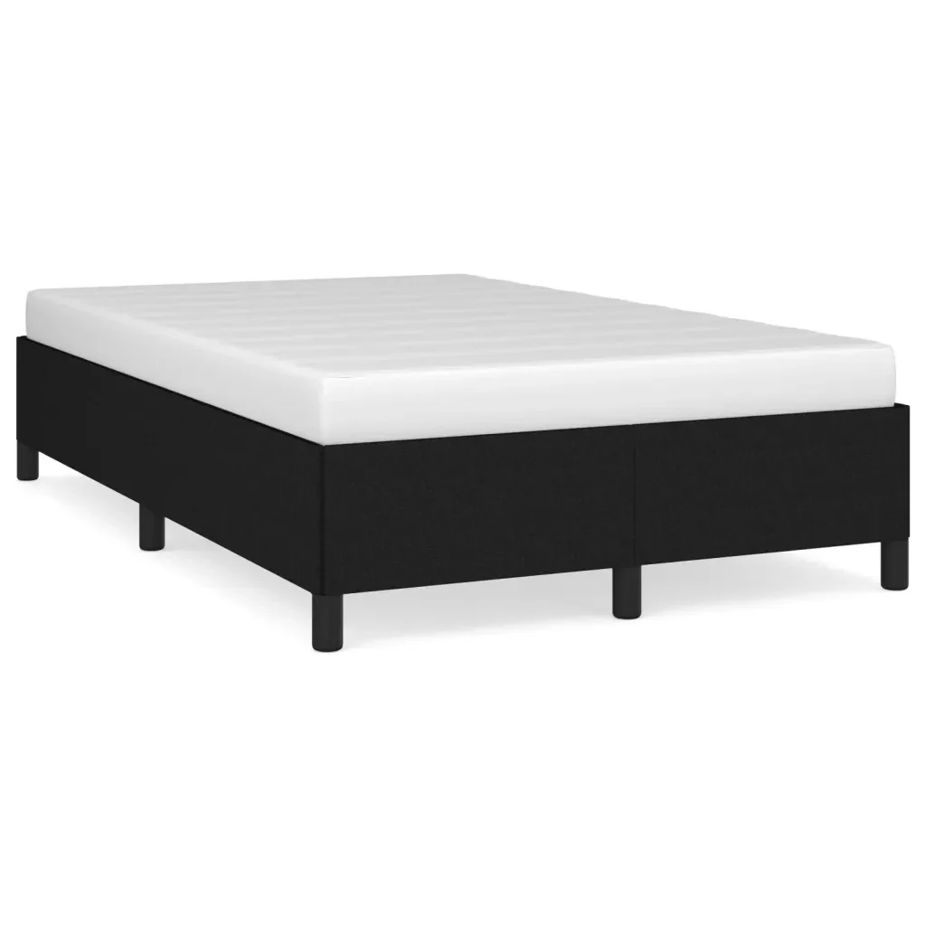 Letto matrimoniale | Letto per adulti | Giroletto senza Materasso Nero 120x190 cm in Tessuto