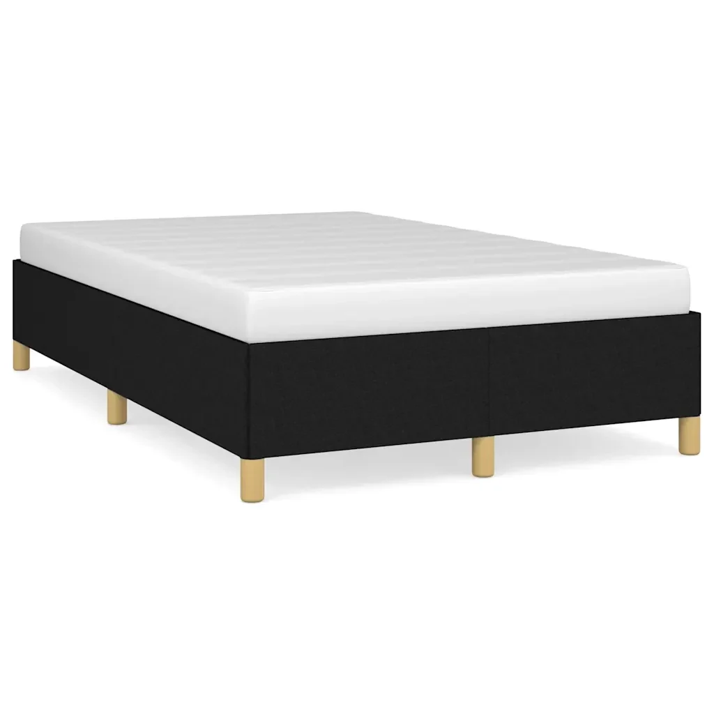 Letto matrimoniale | Letto per adulti | Giroletto senza Materasso Nero 120x190 cm in Tessuto