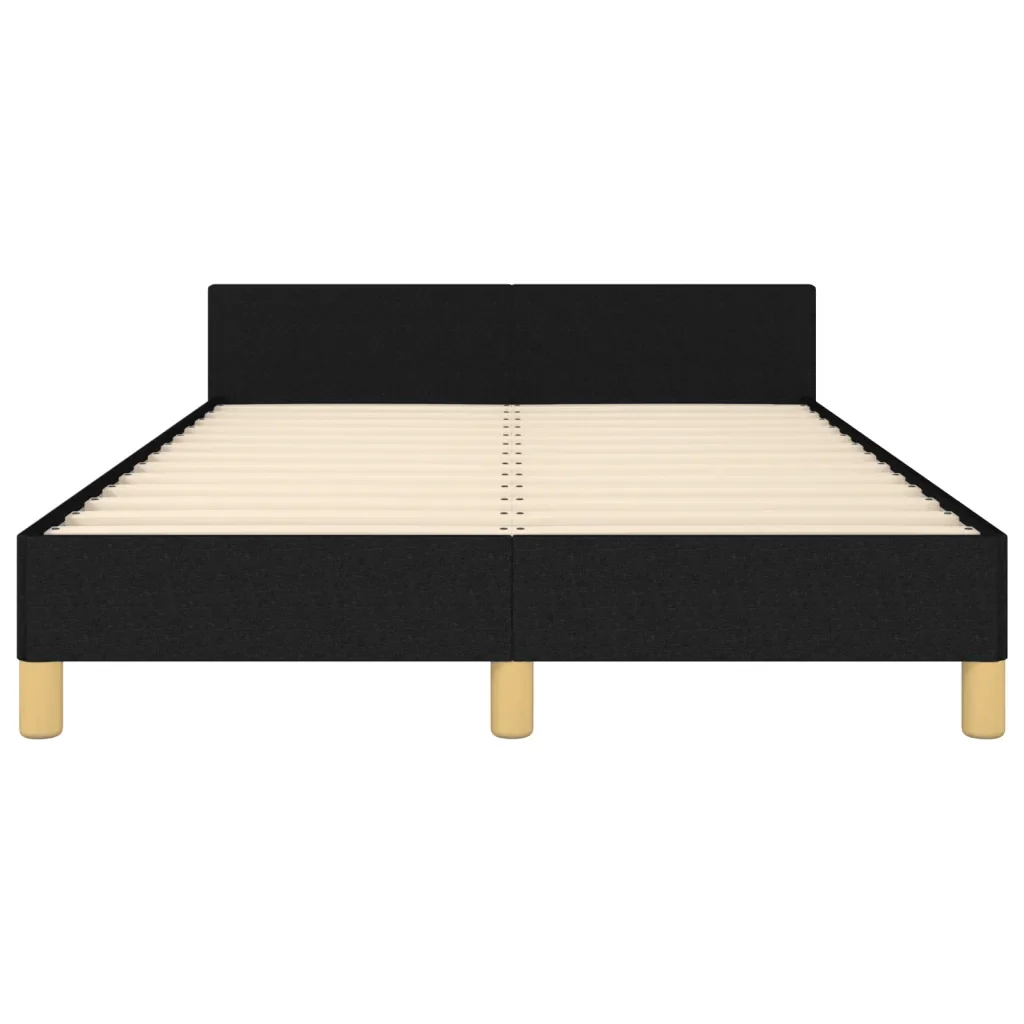 Letto matrimoniale | Letto per adulti | Giroletto senza Materasso Nero 120x190 cm in Tessuto - Image 5