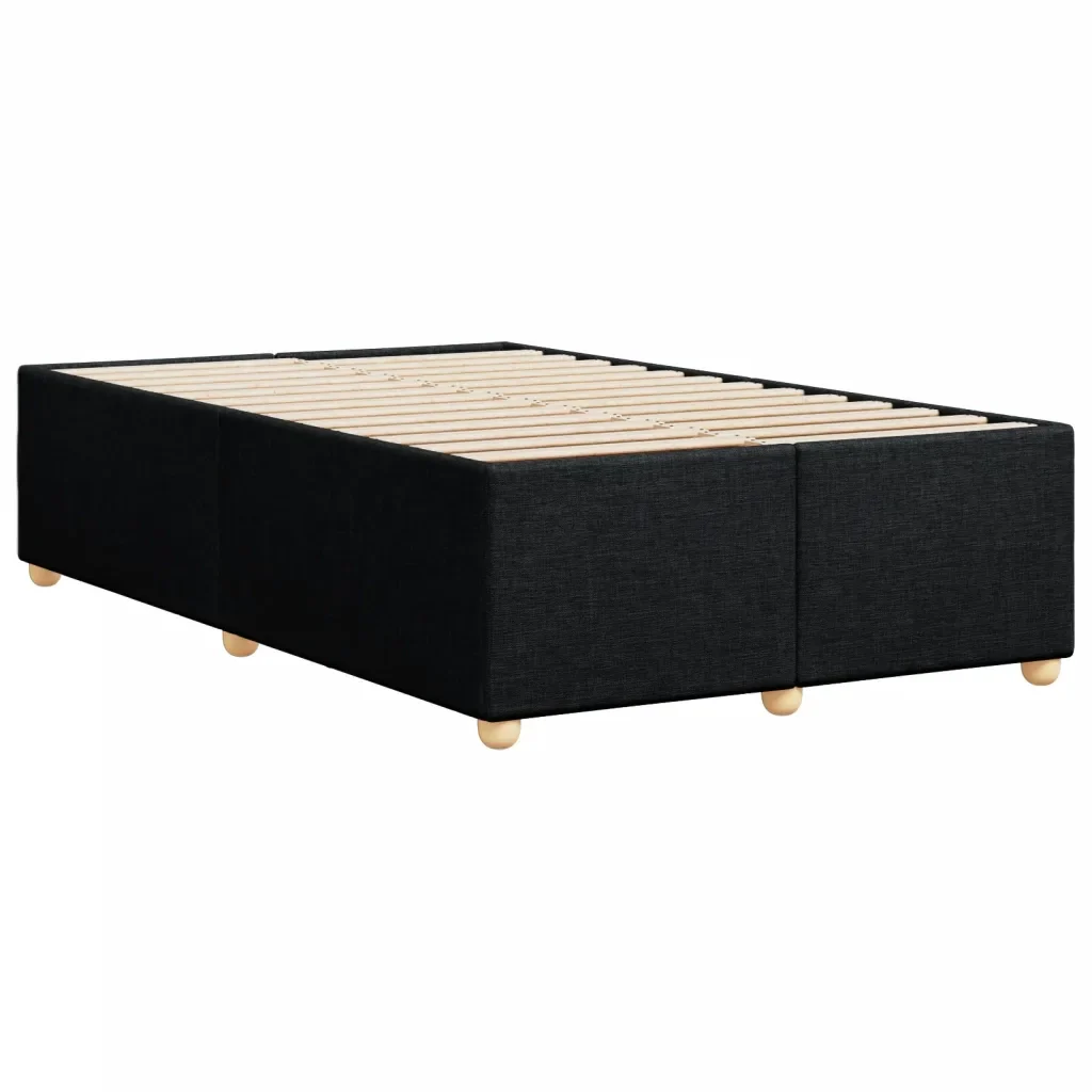 Letto matrimoniale | Letto per adulti | Giroletto senza Materasso Nero 120x190 cm in Tessuto - Image 6