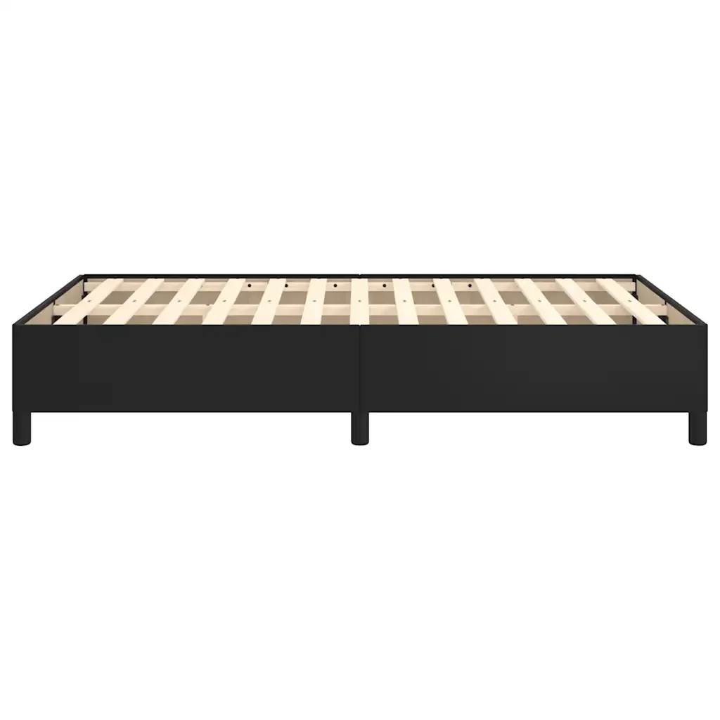 Letto matrimoniale | Letto per adulti | Giroletto senza Materasso Nero 120x190 cm Similpelle - Image 6