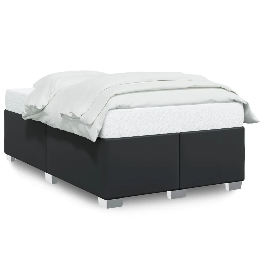 Letto matrimoniale | Letto per adulti | Giroletto senza Materasso Nero 120x190 cm Similpelle