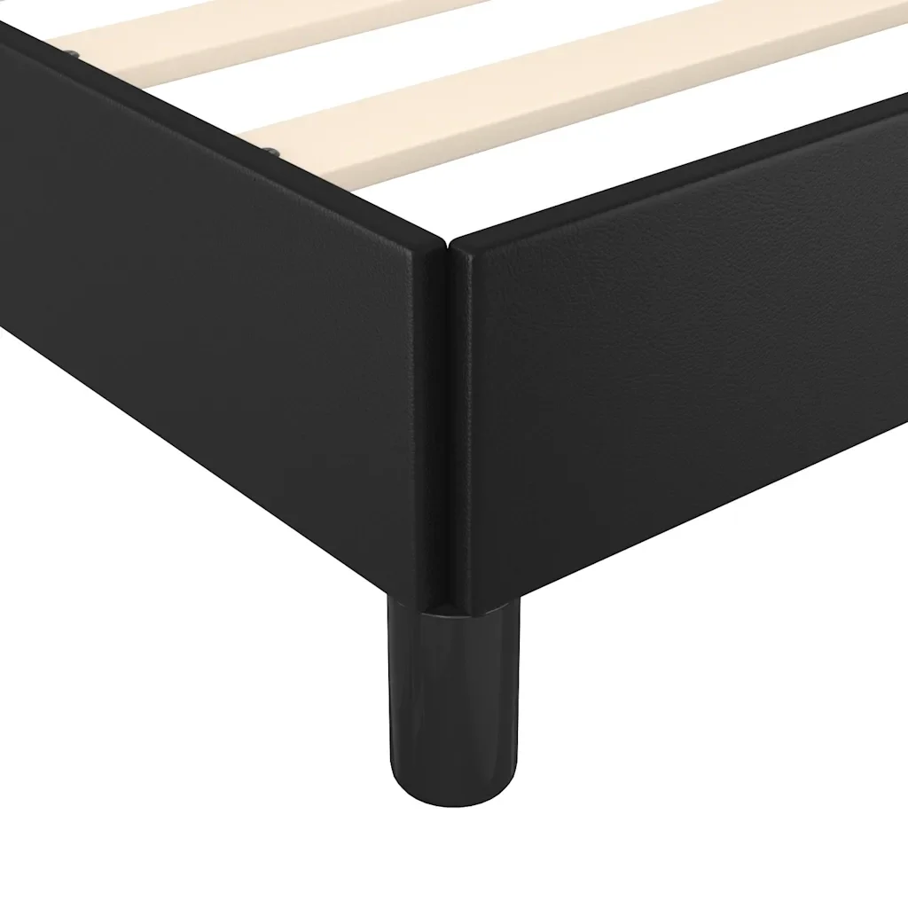Letto matrimoniale | Letto per adulti | Giroletto senza Materasso Nero 120x190 cm Similpelle - Image 7